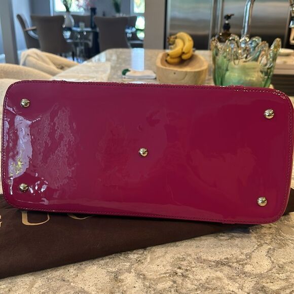 👜 Vintage Gucci Microguccissima Fuchsia Leather Bag – Gold Hardware, Y2K Chic - Picture 7 of 10